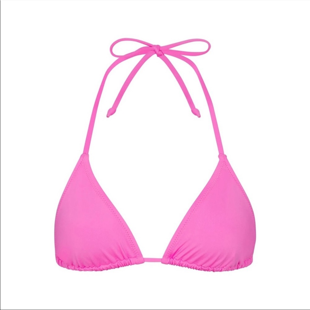 Skims triangle bikini top in taffy